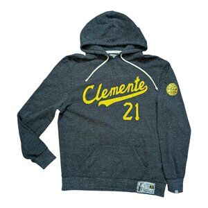 Roberto Clemente #21 Roots of Fight Men's Graphic Hoodie 3XL XXL Heather Black